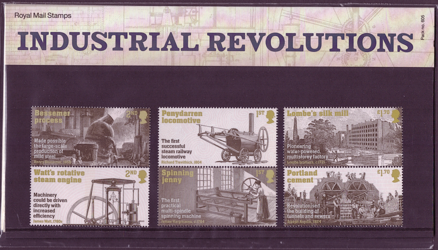 (image for) 2021 Industrial Revolutions Royal Mail Presentation Pack 605 - Click Image to Close